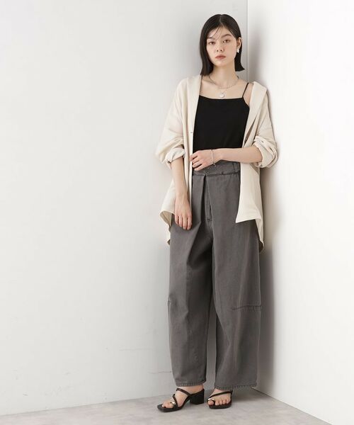 THE SHOP TK / ザ ショップ ティーケー パンツ | バレル風タックパンツ【洗濯機OK】 | 詳細4