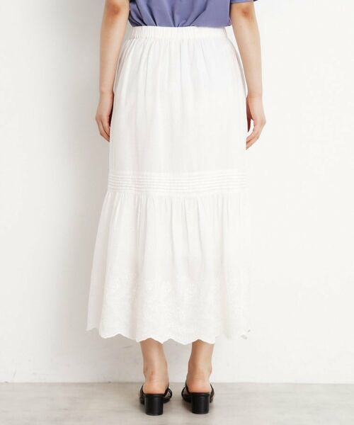 THE SHOP TK / ザ ショップ ティーケー ロング・マキシ丈スカート | スカラップ刺繍スカート【洗濯機OK】 | 詳細11