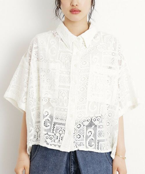 THE SHOP TK / ザ ショップ ティーケー シャツ・ブラウス | 総レースシャツ【洗える】 | 詳細13
