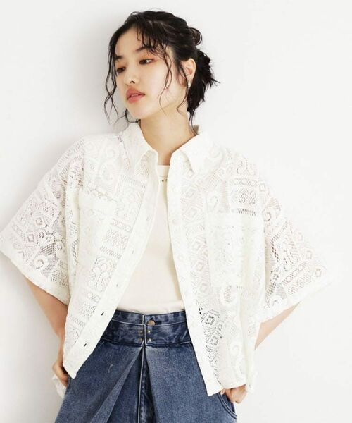 THE SHOP TK / ザ ショップ ティーケー シャツ・ブラウス | 総レースシャツ【洗える】 | 詳細8