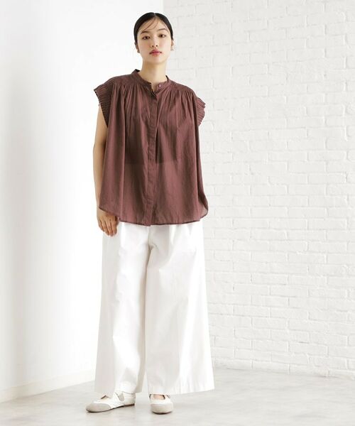 THE SHOP TK / ザ ショップ ティーケー シャツ・ブラウス | シャーリングブラウス【洗える】 | 詳細10