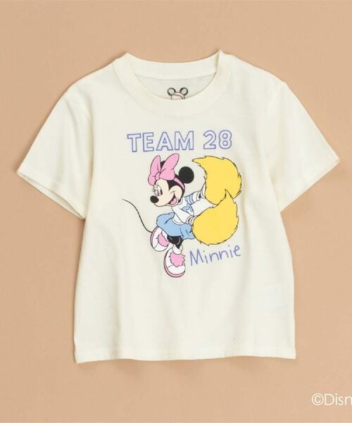 THE SHOP TK / ザ ショップ ティーケー Tシャツ | disney/【110-150】ミッキーマウス&ミニーマウス ベースボールTシャツ(オフホワイト(103))