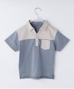 THE SHOP TK / ザ ショップ ティーケー ポロシャツ | 【110－150】切り替えポロシャツ/洗濯機OK