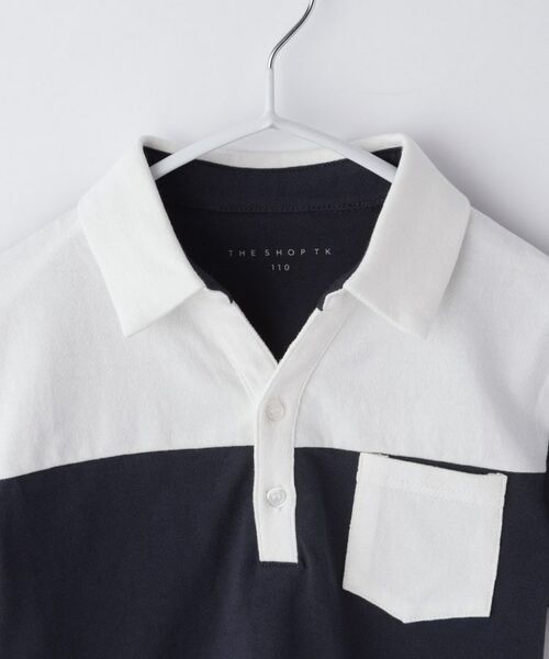 THE SHOP TK / ザ ショップ ティーケー ポロシャツ | 【110-150】切り替えポロシャツ/洗濯機OK | 詳細7