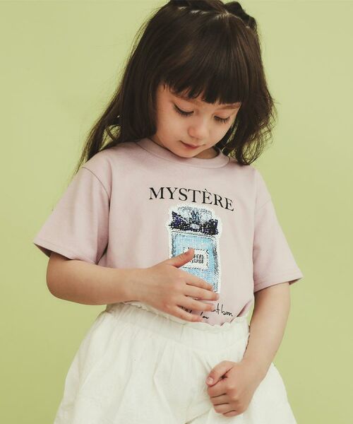 THE SHOP TK / ザ ショップ ティーケー Tシャツ | 【110－150】色が変わる！スパンコール半袖Tシャツ/洗える | 詳細3