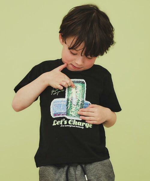 THE SHOP TK / ザ ショップ ティーケー Tシャツ | 【110－150】色が変わる！スパンコール半袖Tシャツ/洗える | 詳細8