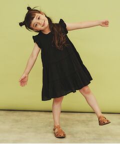 THE SHOP TK / ザ ショップ ティーケー ミニ丈・ひざ丈ワンピース | 【120－150】ティアードワンピース/洗える