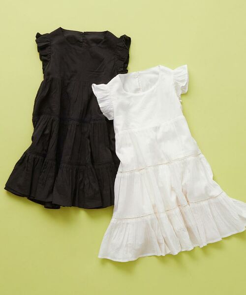 THE SHOP TK / ザ ショップ ティーケー ミニ丈・ひざ丈ワンピース | 【120-150】ティアードワンピース/洗える | 詳細10