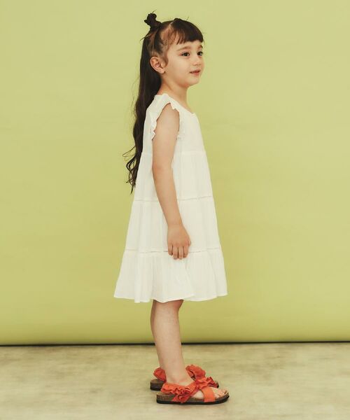 THE SHOP TK / ザ ショップ ティーケー ミニ丈・ひざ丈ワンピース | 【120-150】ティアードワンピース/洗える | 詳細3