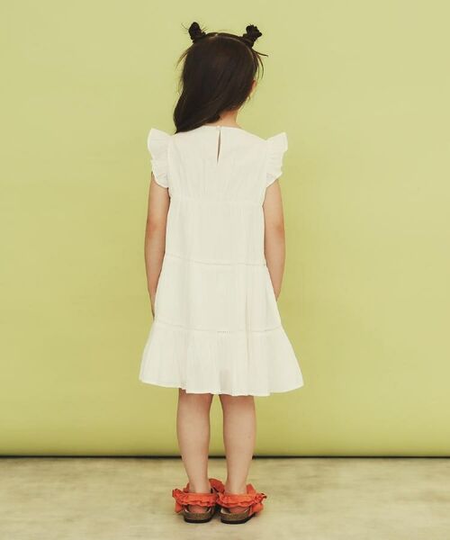 THE SHOP TK / ザ ショップ ティーケー ミニ丈・ひざ丈ワンピース | 【120-150】ティアードワンピース/洗える | 詳細4