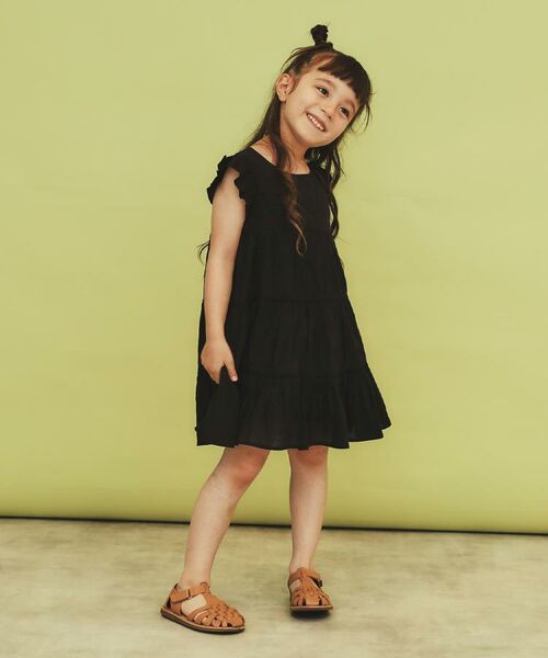 THE SHOP TK / ザ ショップ ティーケー ミニ丈・ひざ丈ワンピース | 【120-150】ティアードワンピース/洗える | 詳細5