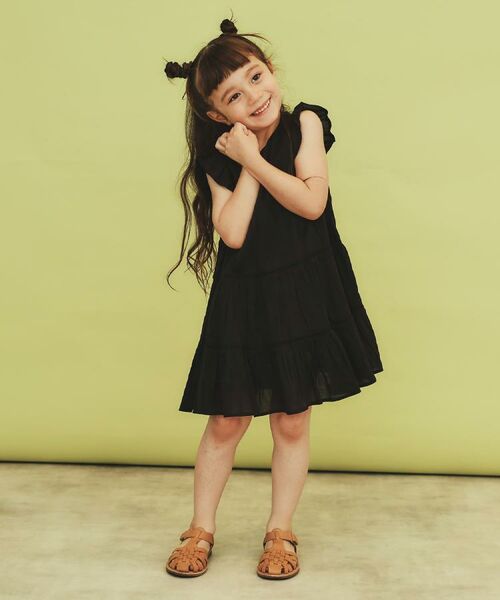 THE SHOP TK / ザ ショップ ティーケー ミニ丈・ひざ丈ワンピース | 【120-150】ティアードワンピース/洗える | 詳細9