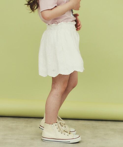 THE SHOP TK / ザ ショップ ティーケー ショート・ハーフ・半端丈パンツ | 【120-150】スカラップレースキュロットパンツ | 詳細4