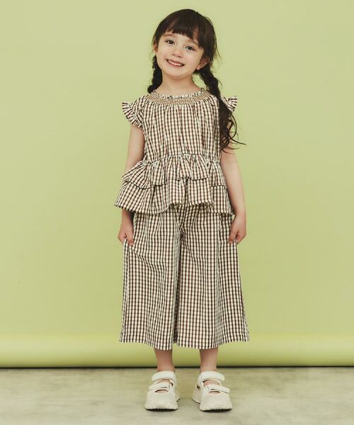 THE SHOP TK / ザ ショップ ティーケー ショート・ハーフ・半端丈パンツ | 【110-150】ギンガムチェック柄パンツ/セットアップ可・洗濯機OK | 詳細1