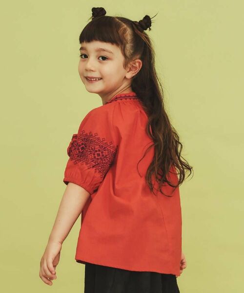 THE SHOP TK / ザ ショップ ティーケー チュニック | 【120-150】刺繍チュニックブラウス | 詳細3