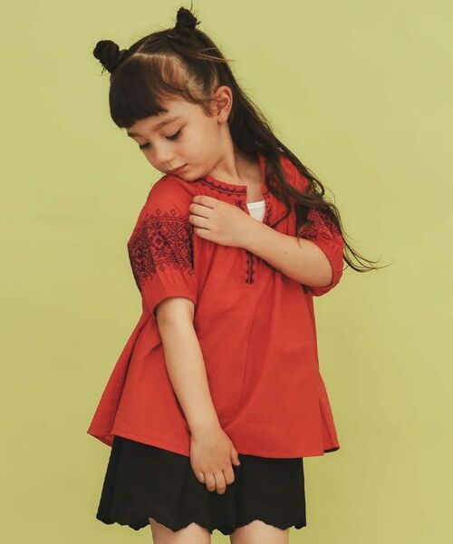 THE SHOP TK / ザ ショップ ティーケー チュニック | 【120-150】刺繍チュニックブラウス | 詳細4