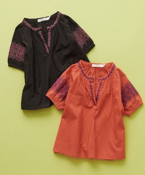 THE SHOP TK / ザ ショップ ティーケー チュニック | 【120-150】刺繍チュニックブラウス | 詳細5