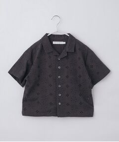 THE SHOP TK / ザ ショップ ティーケー シャツ・ブラウス | 【120-150】刺繍オープンカラーシャツSS