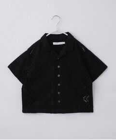 THE SHOP TK / ザ ショップ ティーケー シャツ・ブラウス | 【120-150】刺繍オープンカラーシャツSS
