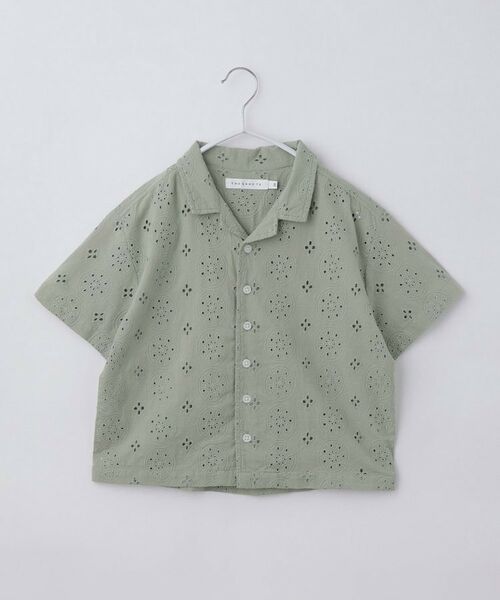 THE SHOP TK / ザ ショップ ティーケー シャツ・ブラウス | 【120-150】刺繍オープンカラーシャツSS | 詳細5