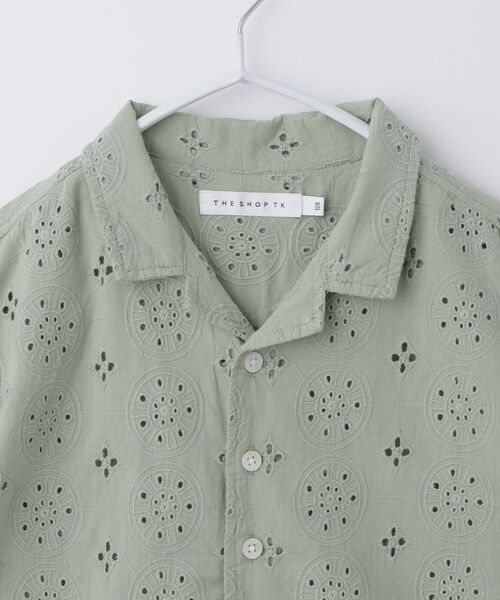 THE SHOP TK / ザ ショップ ティーケー シャツ・ブラウス | 【120-150】刺繍オープンカラーシャツSS | 詳細7