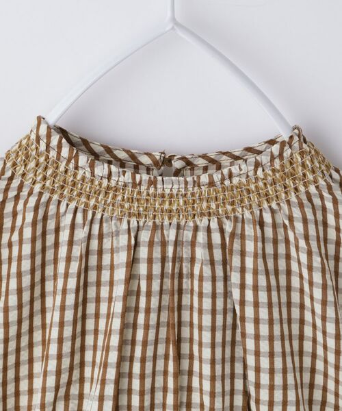 THE SHOP TK / ザ ショップ ティーケー シャツ・ブラウス | 【110-150】ギンガムチェックティアードブラウス/セットアップ可・洗濯機OK | 詳細13