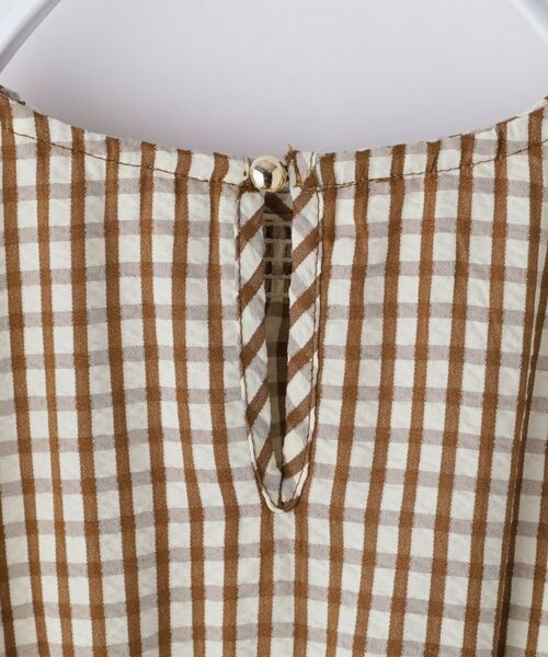 THE SHOP TK / ザ ショップ ティーケー シャツ・ブラウス | 【110-150】ギンガムチェックティアードブラウス/セットアップ可・洗濯機OK | 詳細14