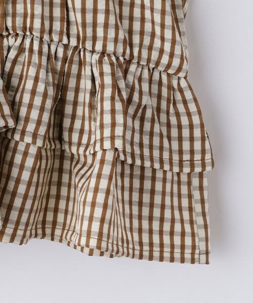 THE SHOP TK / ザ ショップ ティーケー シャツ・ブラウス | 【110-150】ギンガムチェックティアードブラウス/セットアップ可・洗濯機OK | 詳細16