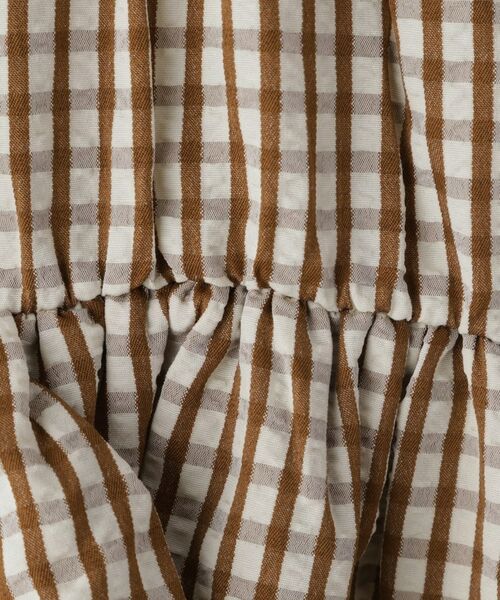 THE SHOP TK / ザ ショップ ティーケー シャツ・ブラウス | 【110-150】ギンガムチェックティアードブラウス/セットアップ可・洗濯機OK | 詳細17