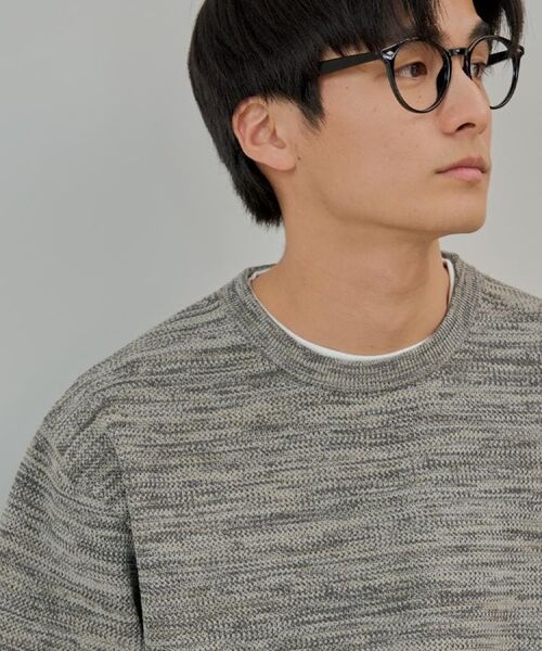 THE SHOP TK / ザ ショップ ティーケー ニット・セーター | ドライタッチ半袖ニットTシャツ 【洗濯機OK】 | 詳細1