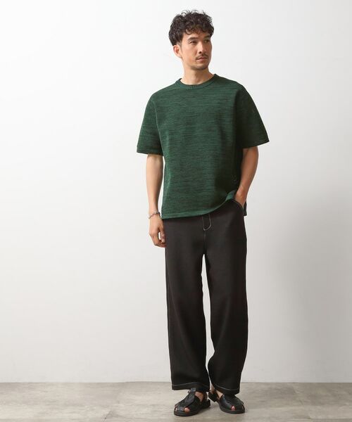 THE SHOP TK / ザ ショップ ティーケー ニット・セーター | ドライタッチ半袖ニットTシャツ 【洗濯機OK】 | 詳細10