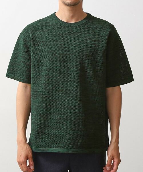 THE SHOP TK / ザ ショップ ティーケー ニット・セーター | ドライタッチ半袖ニットTシャツ 【洗濯機OK】 | 詳細12