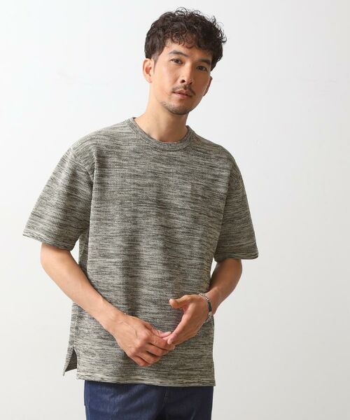 THE SHOP TK / ザ ショップ ティーケー ニット・セーター | ドライタッチ半袖ニットTシャツ 【洗濯機OK】 | 詳細3