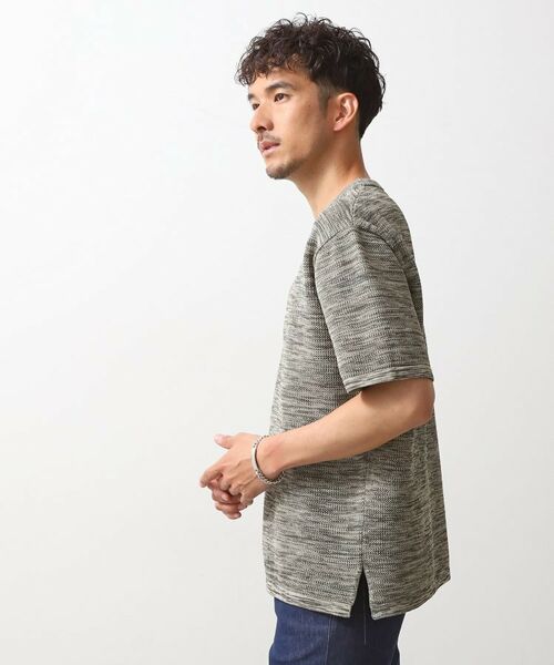 THE SHOP TK / ザ ショップ ティーケー ニット・セーター | ドライタッチ半袖ニットTシャツ 【洗濯機OK】 | 詳細4