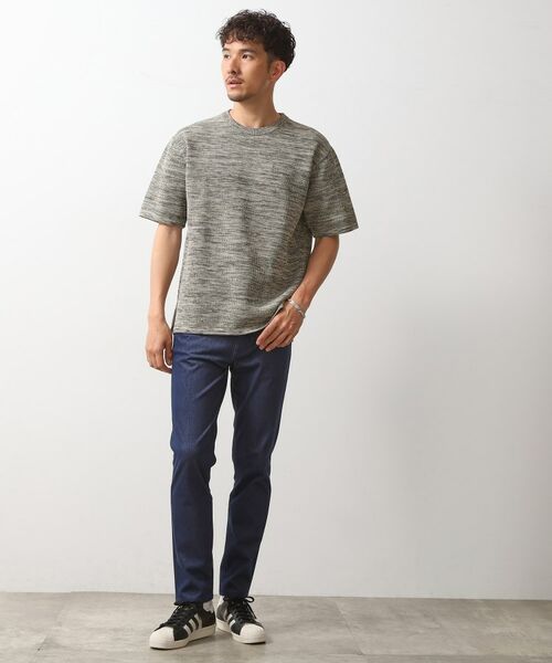 THE SHOP TK / ザ ショップ ティーケー ニット・セーター | ドライタッチ半袖ニットTシャツ 【洗濯機OK】 | 詳細6