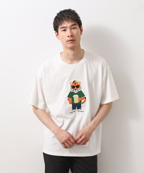 THE SHOP TK / ザ ショップ ティーケー Tシャツ | アニマル刺繍半袖Tシャツ　【洗濯機OK/ユニセックス】 | 詳細1