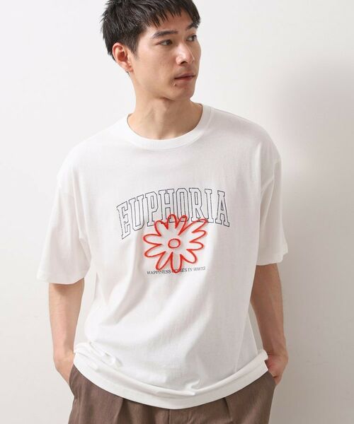THE SHOP TK/ザ ショップ ティーケー 刺繍ロゴ半袖Tシャツ 【洗濯機OK/ユニセックス】 ホワイト(001) 03 THE SHOP TK/ザ ショップ ティーケー 刺繍ロゴ半袖Tシャツ 【洗濯機OK/ユニセックス】 ホワイト(001) 03