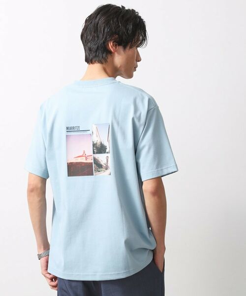 THE SHOP TK/ザ ショップ ティーケー 【旅するTシャツ】フォトプリント マシンウォッシャブル/サスティナブル サックスブルー(090) 03(L) THE SHOP TK/ザ ショップ ティーケー 【旅するTシャツ】フォトプリント マシンウォッシャブル/サスティナブル サックスブルー(090) 03(L)