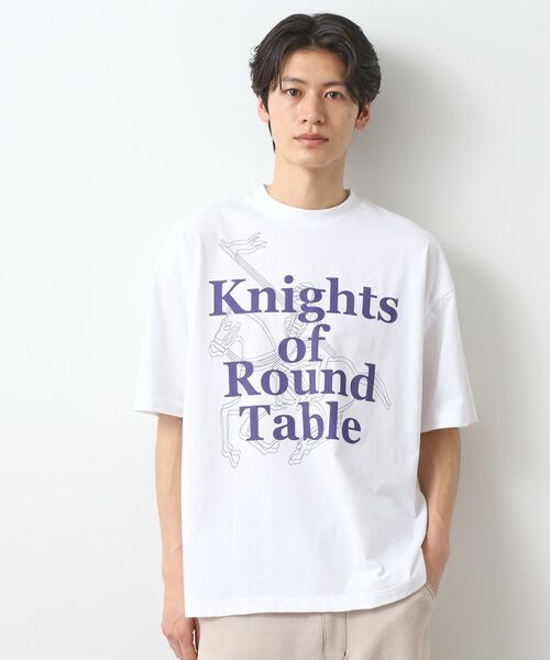 THE SHOP TK / ザ ショップ ティーケー Tシャツ | スウェード半袖ロゴTシャツ　洗濯機OK | 詳細1