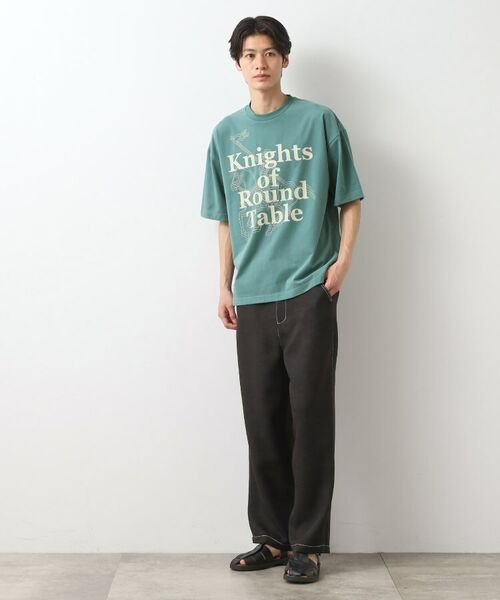 THE SHOP TK / ザ ショップ ティーケー Tシャツ | スウェード半袖ロゴTシャツ　洗濯機OK | 詳細11