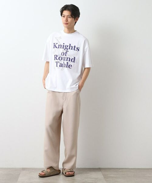 THE SHOP TK / ザ ショップ ティーケー Tシャツ | スウェード半袖ロゴTシャツ　洗濯機OK | 詳細2