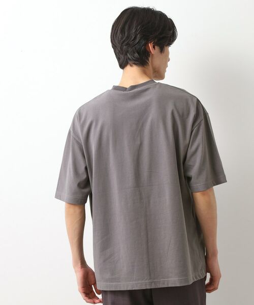 THE SHOP TK / ザ ショップ ティーケー Tシャツ | スウェード半袖ロゴTシャツ　洗濯機OK | 詳細6