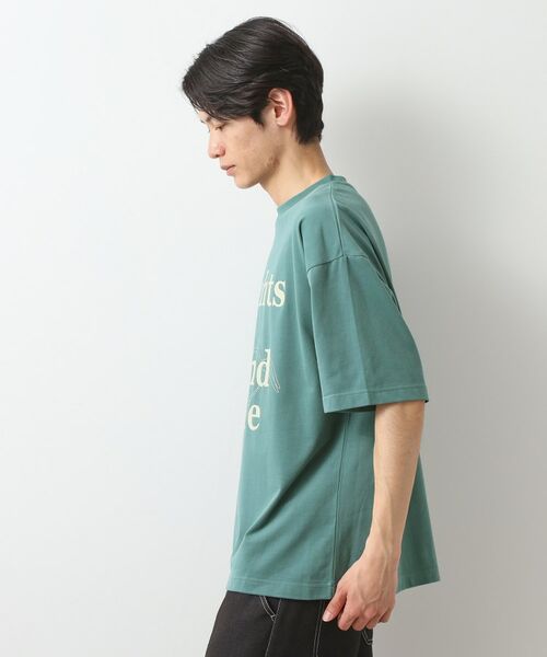 THE SHOP TK / ザ ショップ ティーケー Tシャツ | スウェード半袖ロゴTシャツ　洗濯機OK | 詳細9