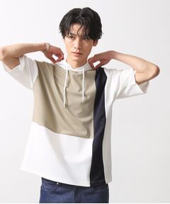 THE SHOP TK / ザ ショップ ティーケー パーカー | ブロッキング半袖パーカ　洗濯機OK