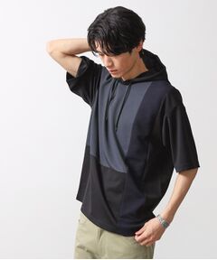 THE SHOP TK / ザ ショップ ティーケー パーカー | ブロッキング半袖パーカ　洗濯機OK