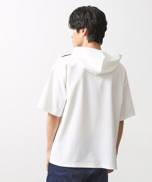 THE SHOP TK / ザ ショップ ティーケー パーカー | ブロッキング半袖パーカ　洗濯機OK | 詳細2