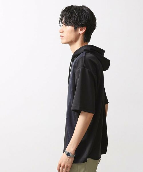 THE SHOP TK / ザ ショップ ティーケー パーカー | ブロッキング半袖パーカ　洗濯機OK | 詳細5