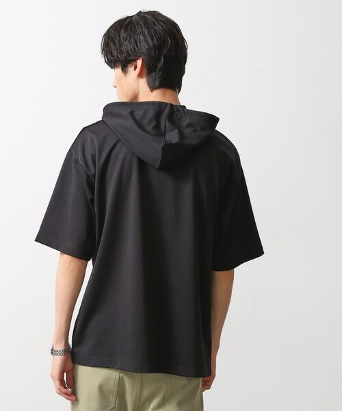 THE SHOP TK / ザ ショップ ティーケー パーカー | ブロッキング半袖パーカ　洗濯機OK | 詳細6