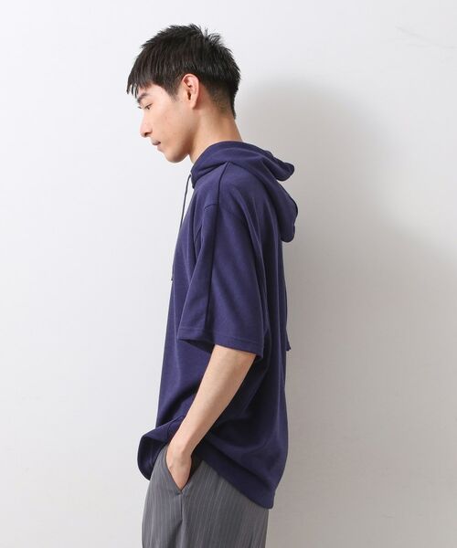 THE SHOP TK / ザ ショップ ティーケー パーカー | ポンチ半袖パーカー　【洗濯機OK】 | 詳細11