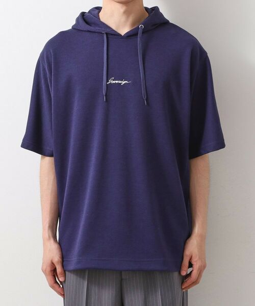 THE SHOP TK / ザ ショップ ティーケー パーカー | ポンチ半袖パーカー　【洗濯機OK】 | 詳細13